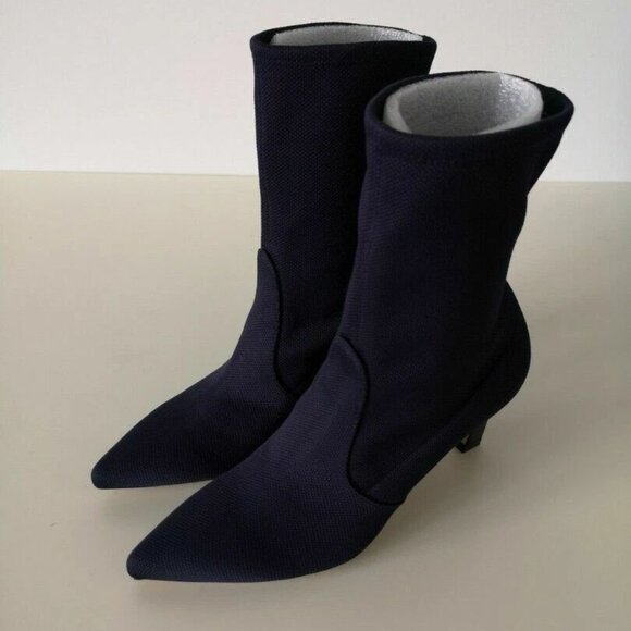 NIB STUART WEITZMAN Navy Blue Portofino Etna Rapture 75 Boots Booties Shoes 6 - Picture 5 of 12